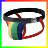 Jockstrap rainbow élastique noir & rouge