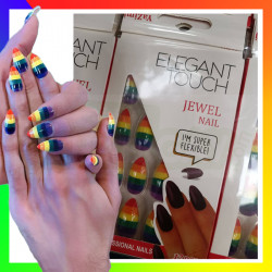Faux ongles rainbow