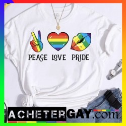 Tee Shirt Peace Love Pride