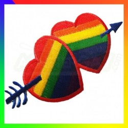 Patch LGBT Double coeur
