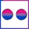 Boucles d'oreilles couleurs bisexuelles