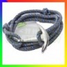 Bracelet nylon Ancre gris
