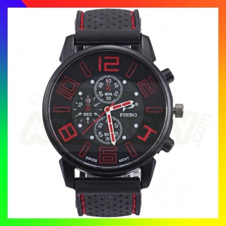 Montre Pinbo Rouge